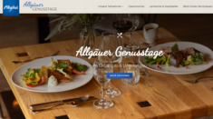 Startseite der neuen Website der Allgäuer Genusstage Startseite der neuen Website der Allgäuer Genusstage